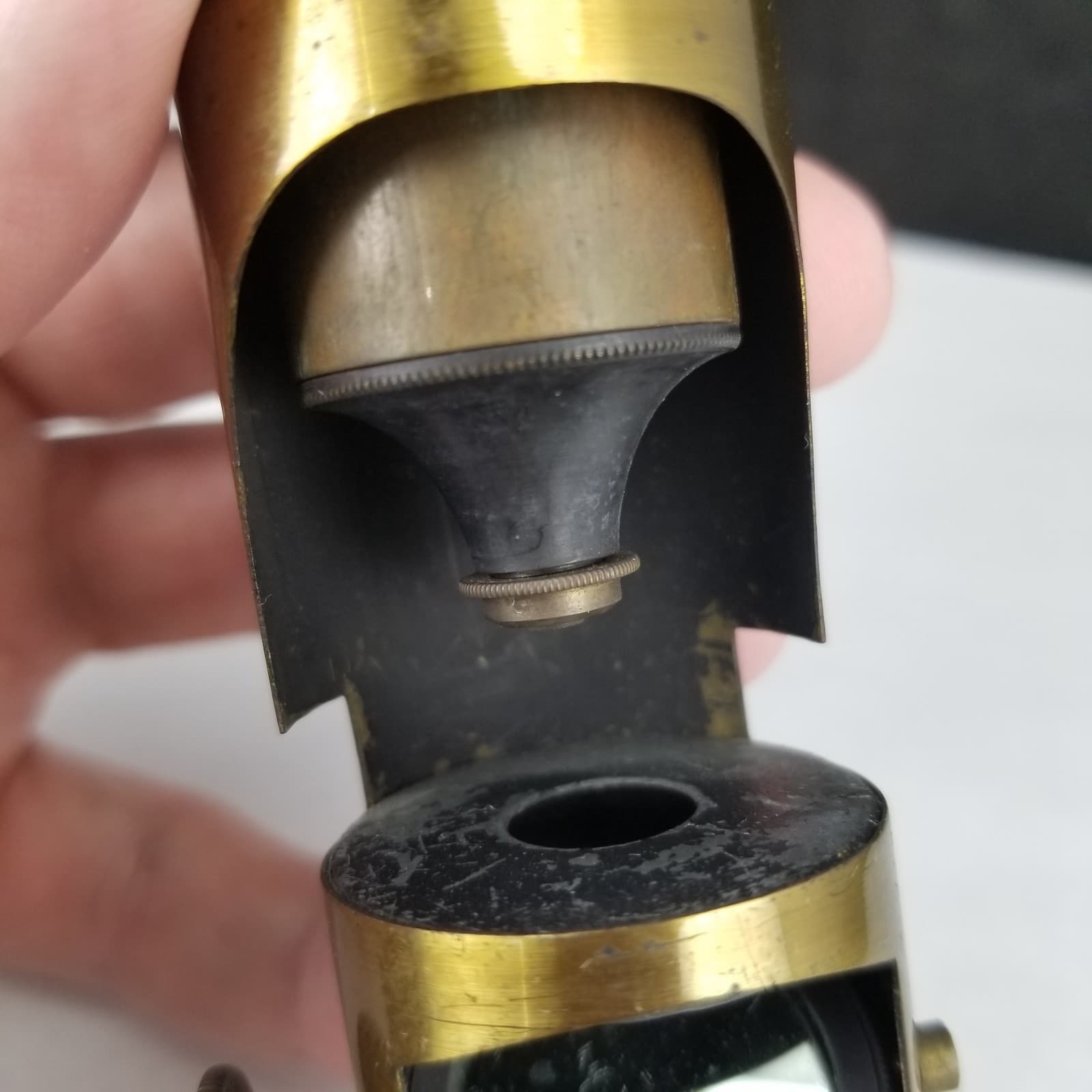 Antique Brass Field Microscope Portable small vintage 6