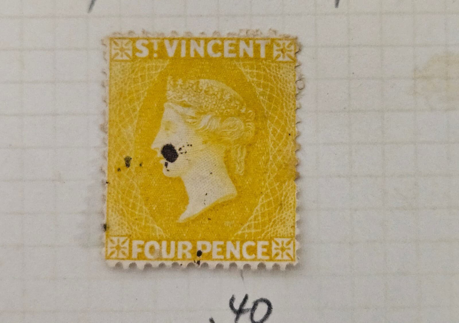 1862-1897  British Colonies, ST. Vincent QV Mint (MH) & Used Selection (22) 6