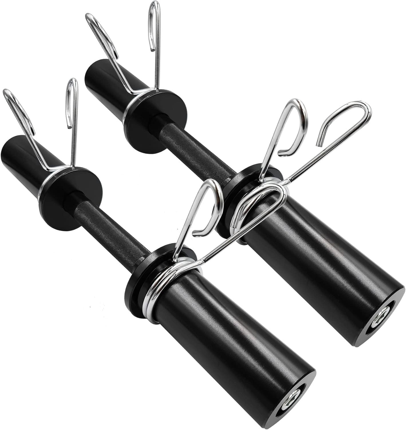 16" Olympic Dumbbell Handles, Loadable Dumbbells 16 inches x 2 inches, Black 