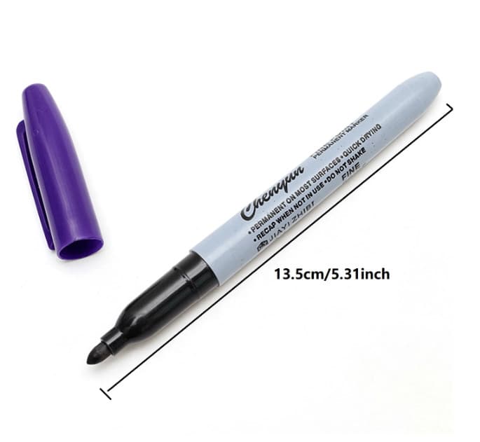 12 Colors Fine Point Permanent Markers, Durable & Long-Lasting for Office - NEW 4