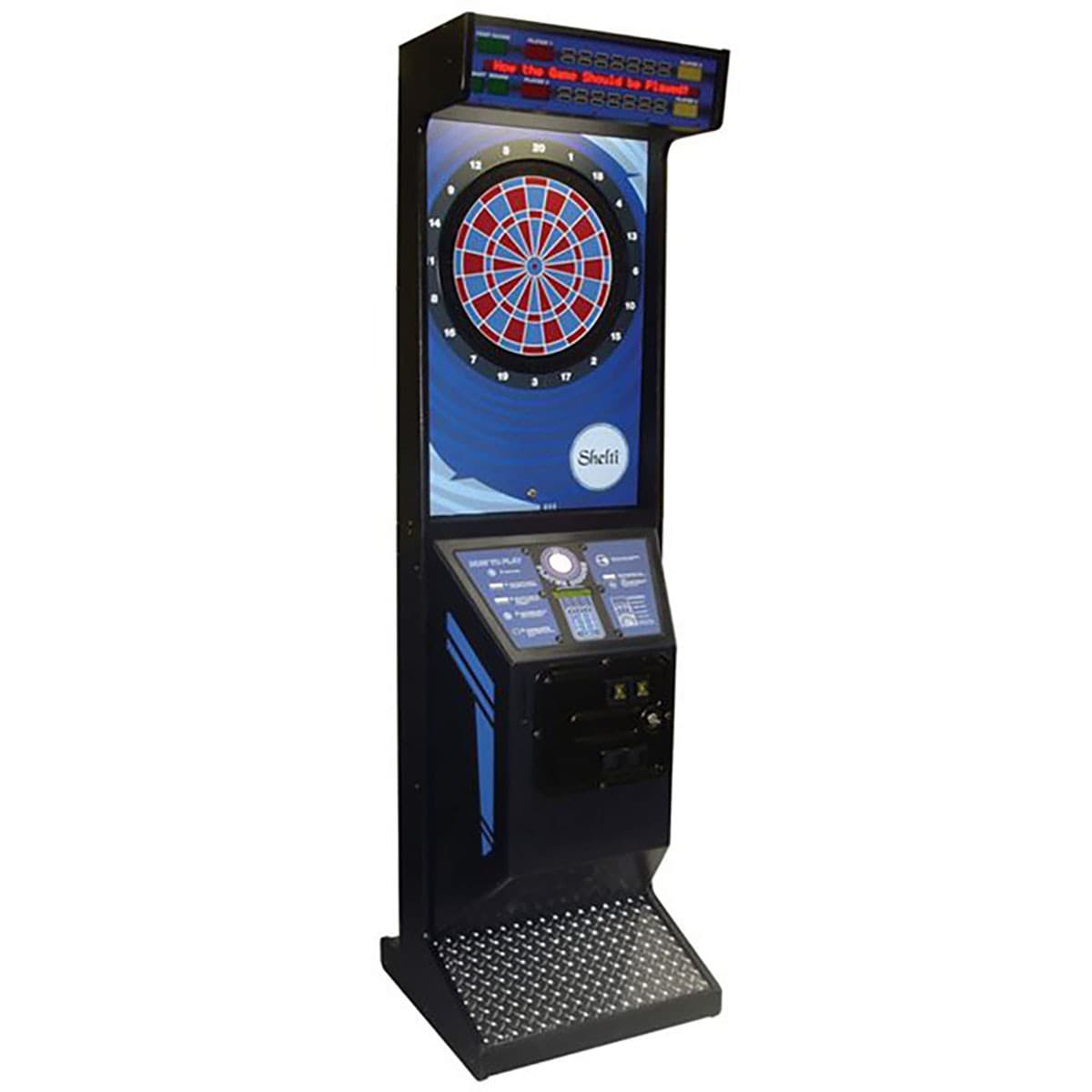 Shelti Eye 2 Electronic Soft Tip Stand Up Dart Board - Coin Operated
