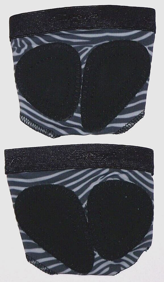 Capezio footUndeez Shoe Foot Underwear H07S Black Zebra New NIB Women Unisex  XL 3