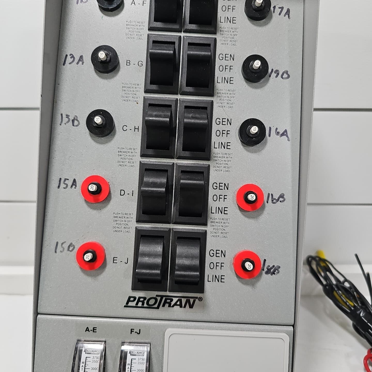 Reliance Pro/Tran 31410C Manual Transfer Switch Protran 4