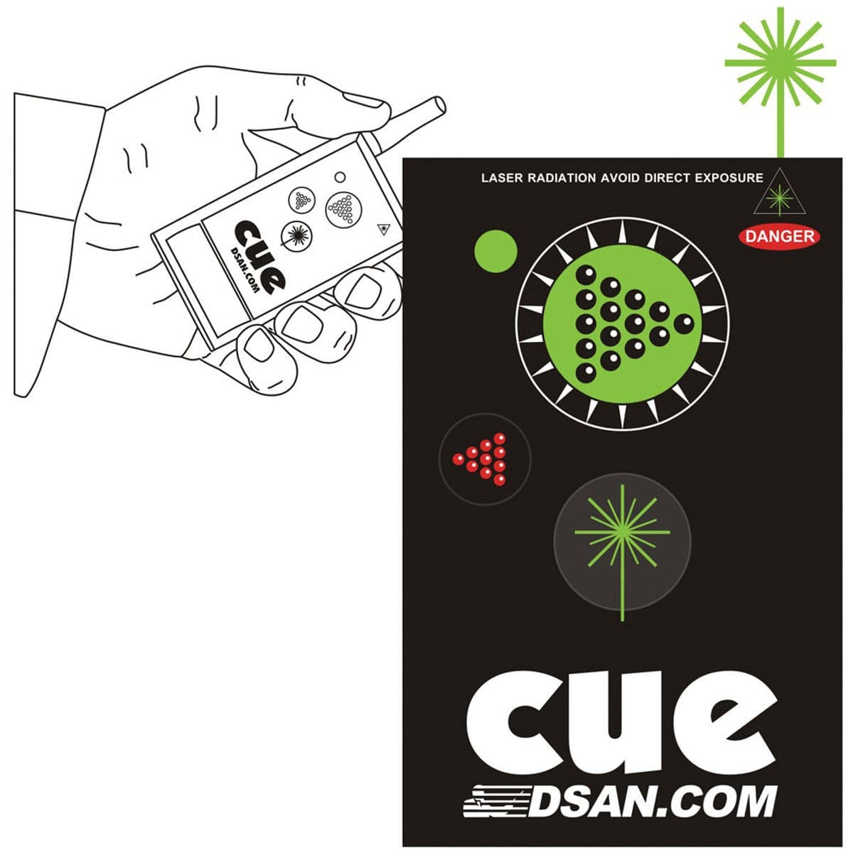 DSAN 3-Button Wireless Actuator for PerfectCue (Forward, Back and Green Laser Po