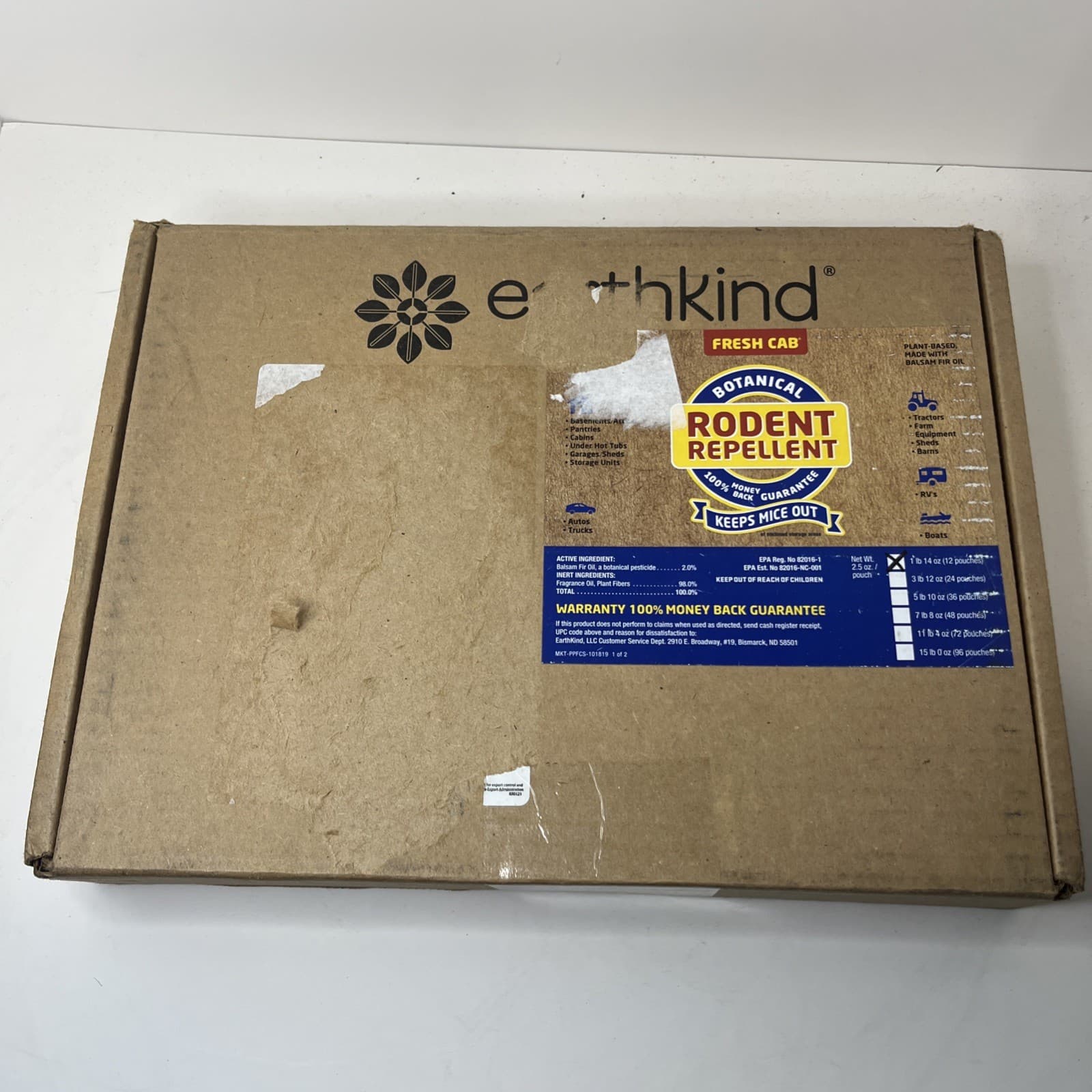 Fresh Cab Botanical Rodent Repellent Box of 12 ( 2.5 oz.) Pouches 4