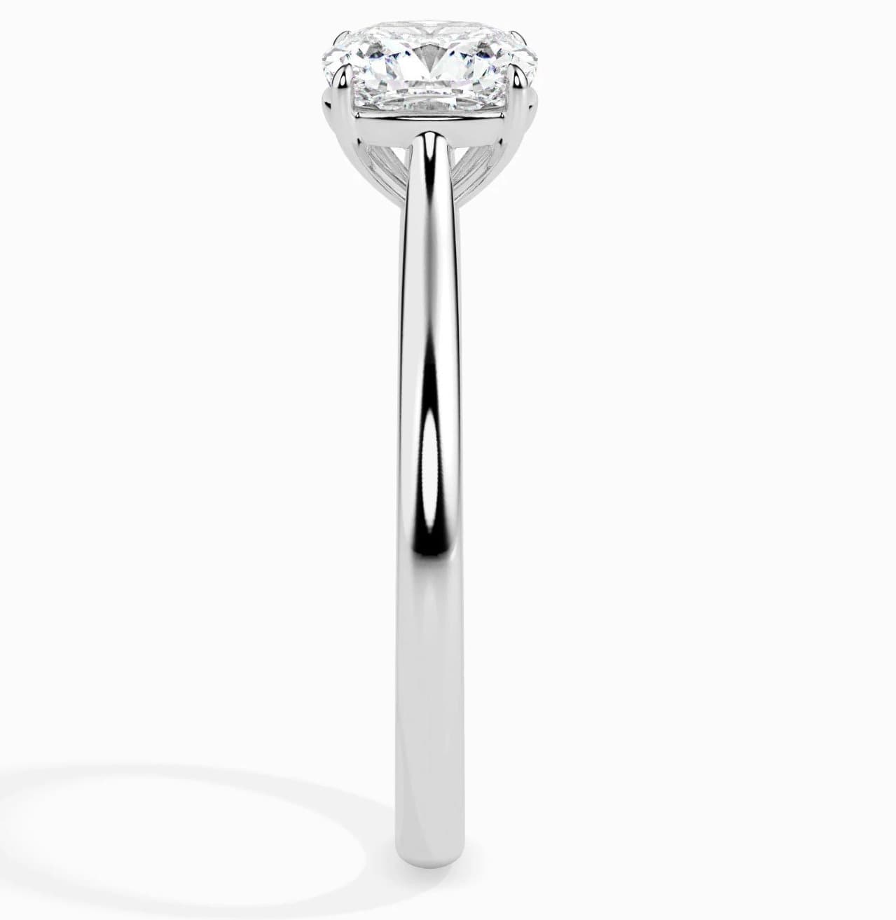 4.50 Ct Certified Cushion Shape Natural Diamond Ring VVS1 White Gold Finish 3