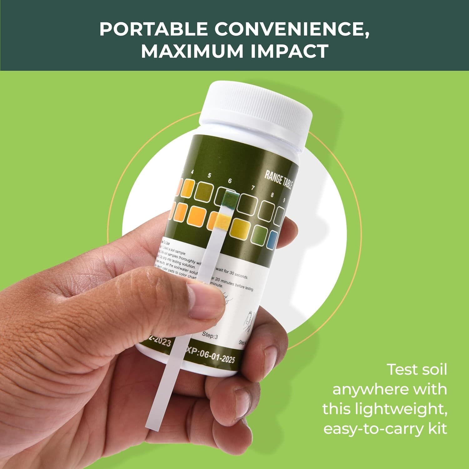 100 Strip Soil Ph Test Kit - Complete Ph Test Checker - Professional Tester for 2