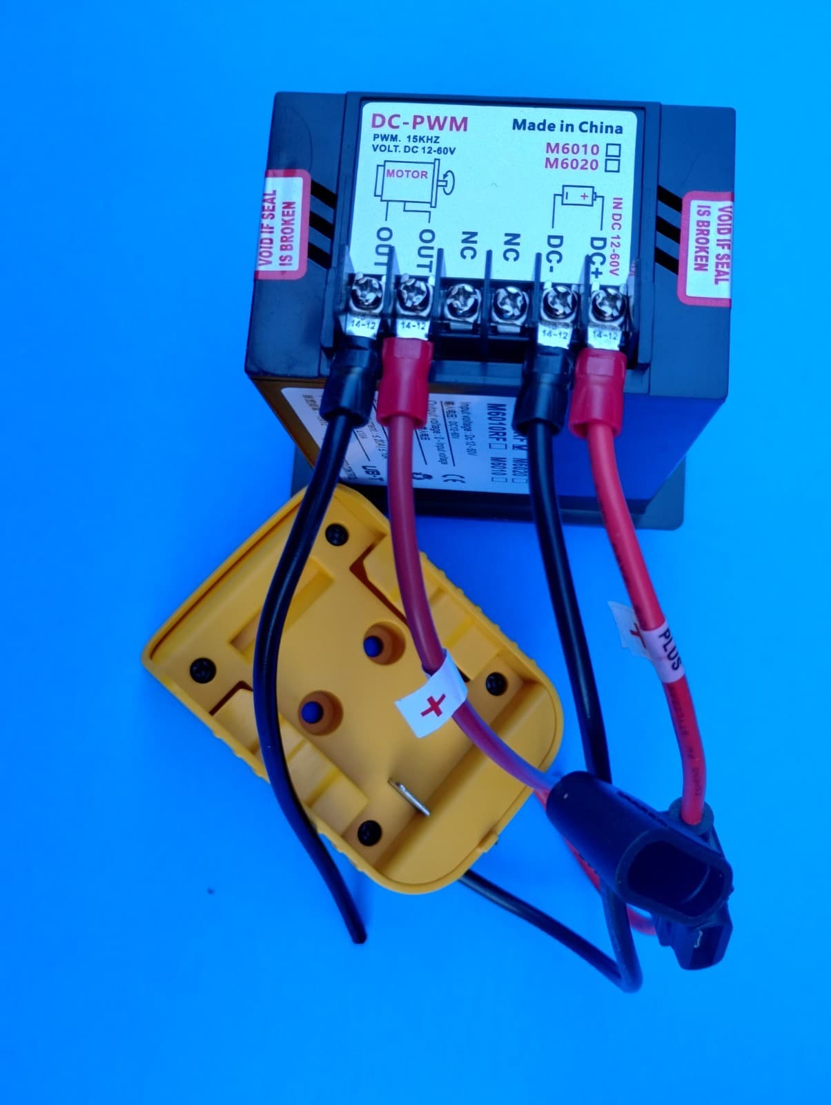 DC 12-60V 20A Motor Speed Controller PWM Adapter for Dewalt 18V Battery, DIY 3