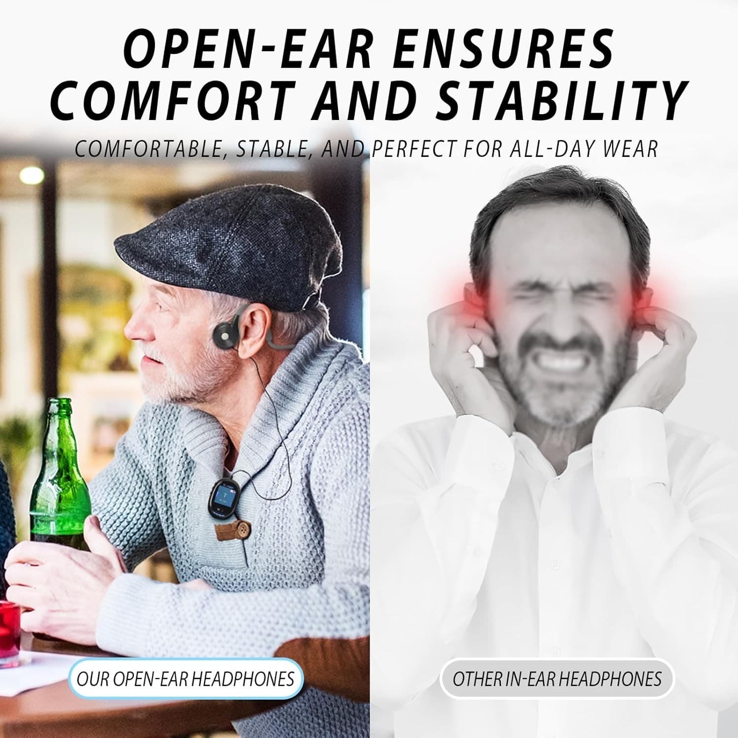 Bone Conduction Hearing Headset 7 Frequency Modes 2 Hour Charge 10 Hour Playtime 3