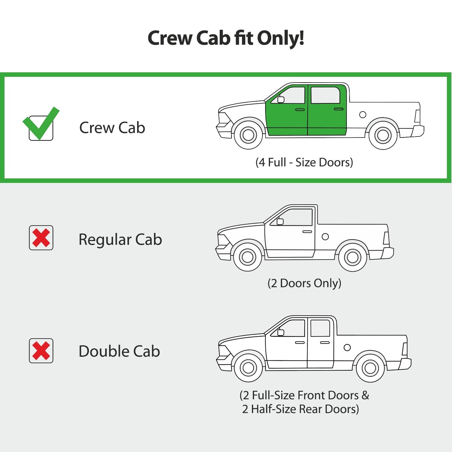 Sun Rain Visors Wind Guards for 2020-2025 GMC Sierra 2500HD/3500HD Crew Cab 4