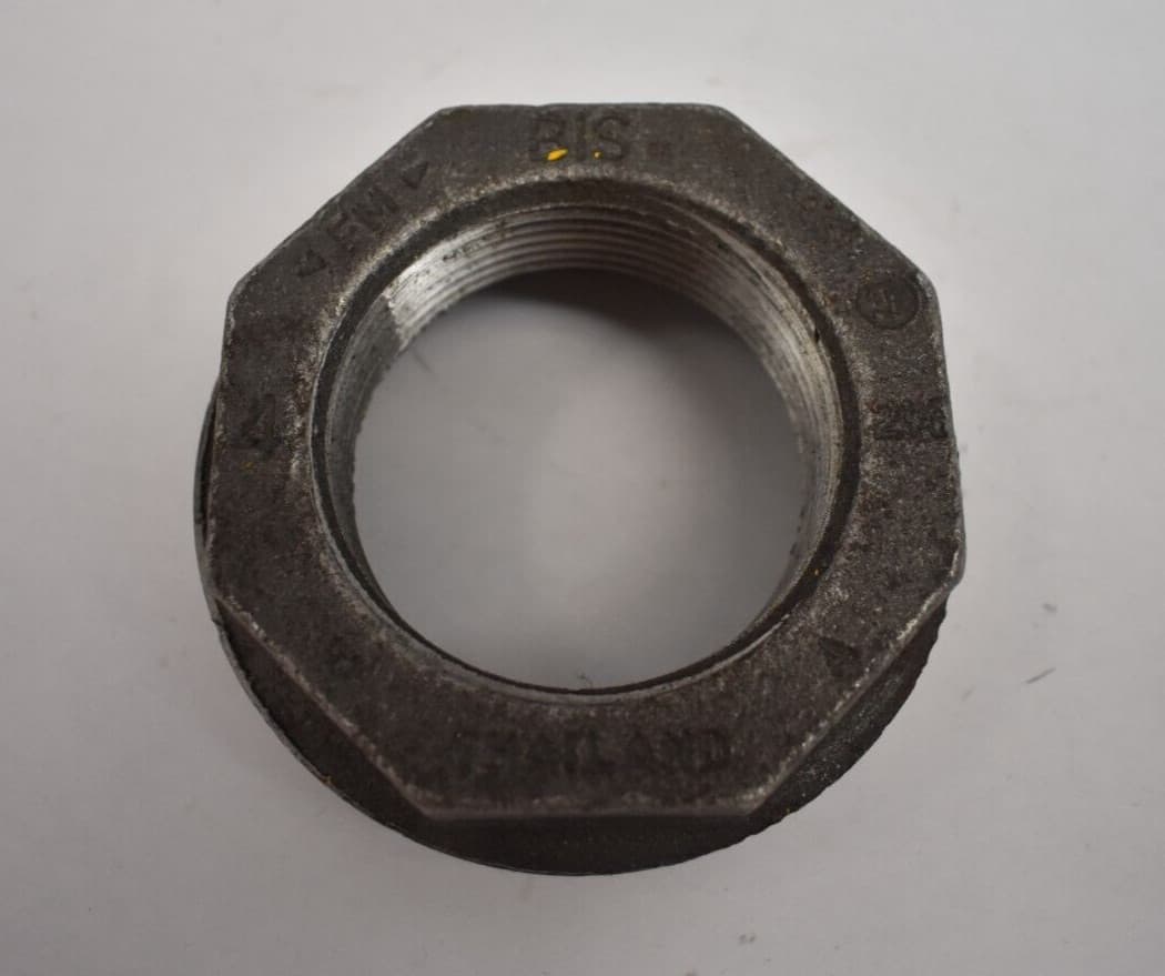 Black Iron Hex Reducer Shank Threaded Barb Fitting 4" x 2-1/4" Hardware Tool 2