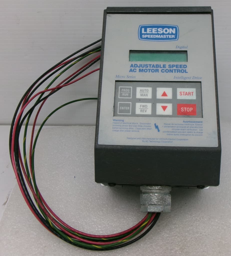 LEESON SPEEDMASTER AC MOTOR CONTROL ADJUSTABLE SPEED MODEL 174916.00 #206UNP
