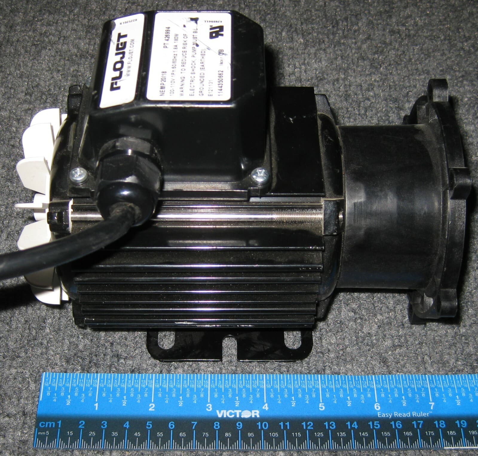 Electric Motor for Flojet Magnetically Coupled Centrifugal GP20/18 Pump 110V AC 2