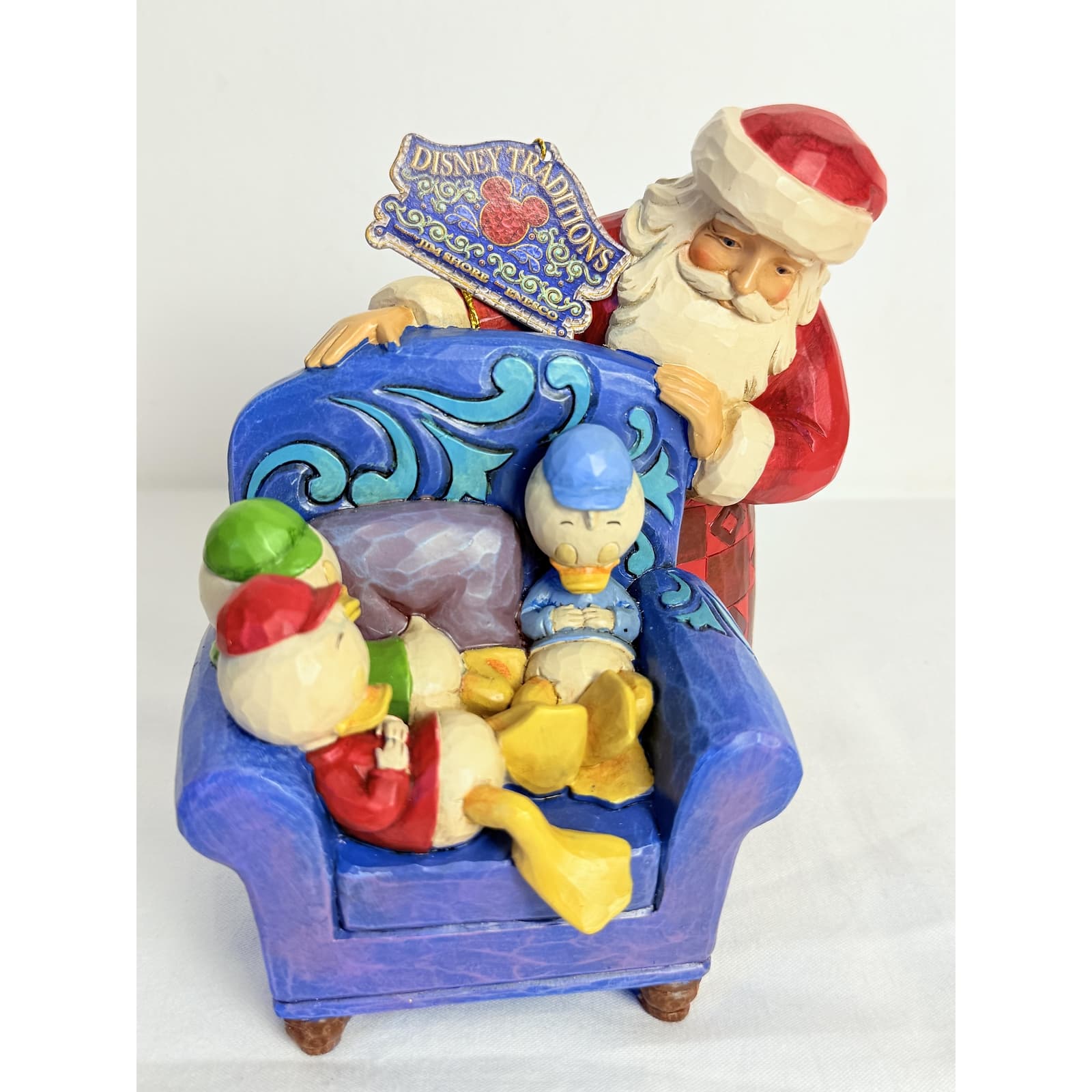 Disney Tradition Jim Shore  Santa With Huey Dewey Louie Christmas Figurine 3