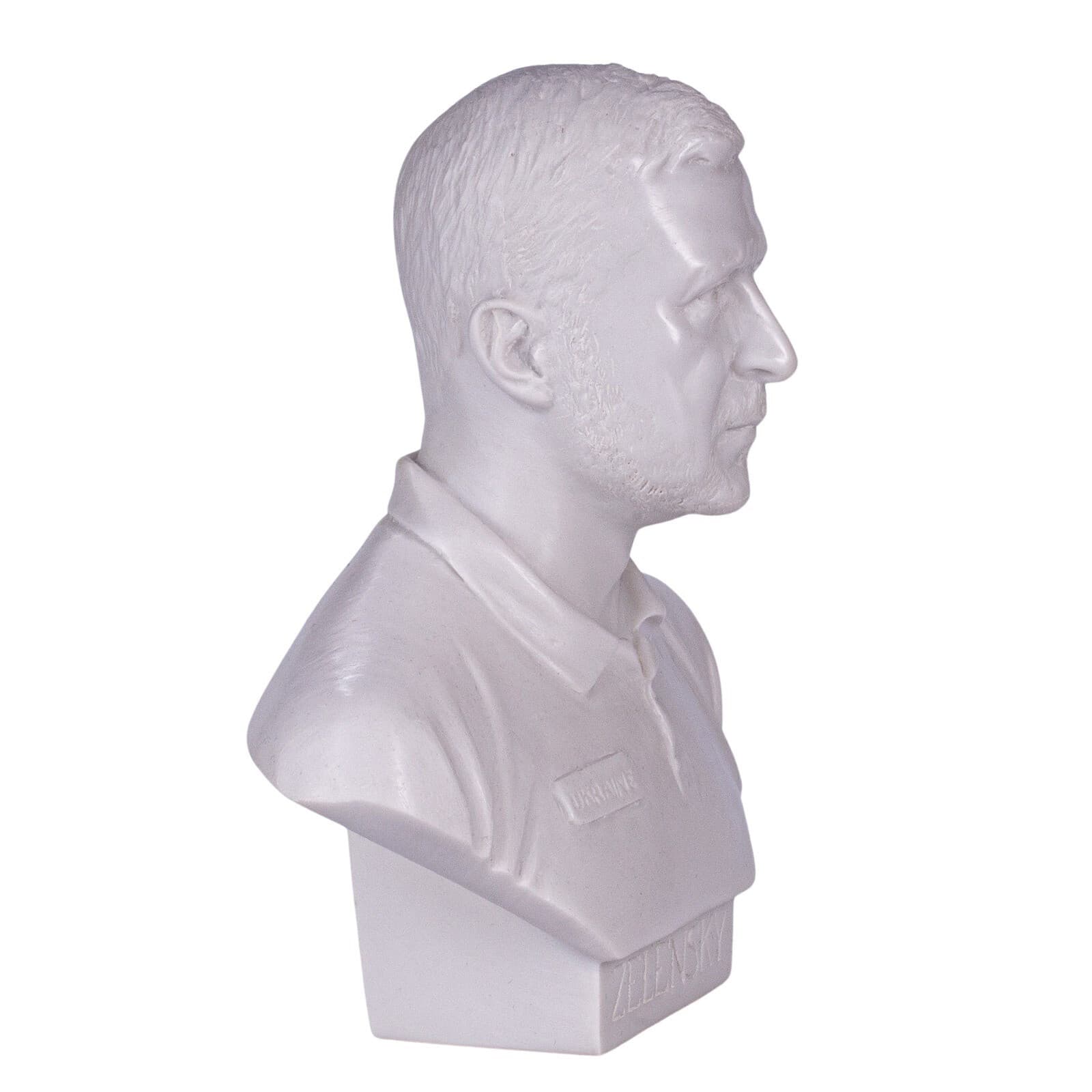 Ukrainian President Volodymyr Zelensky Marble Bust Statue 6'' (15 cm) 4
