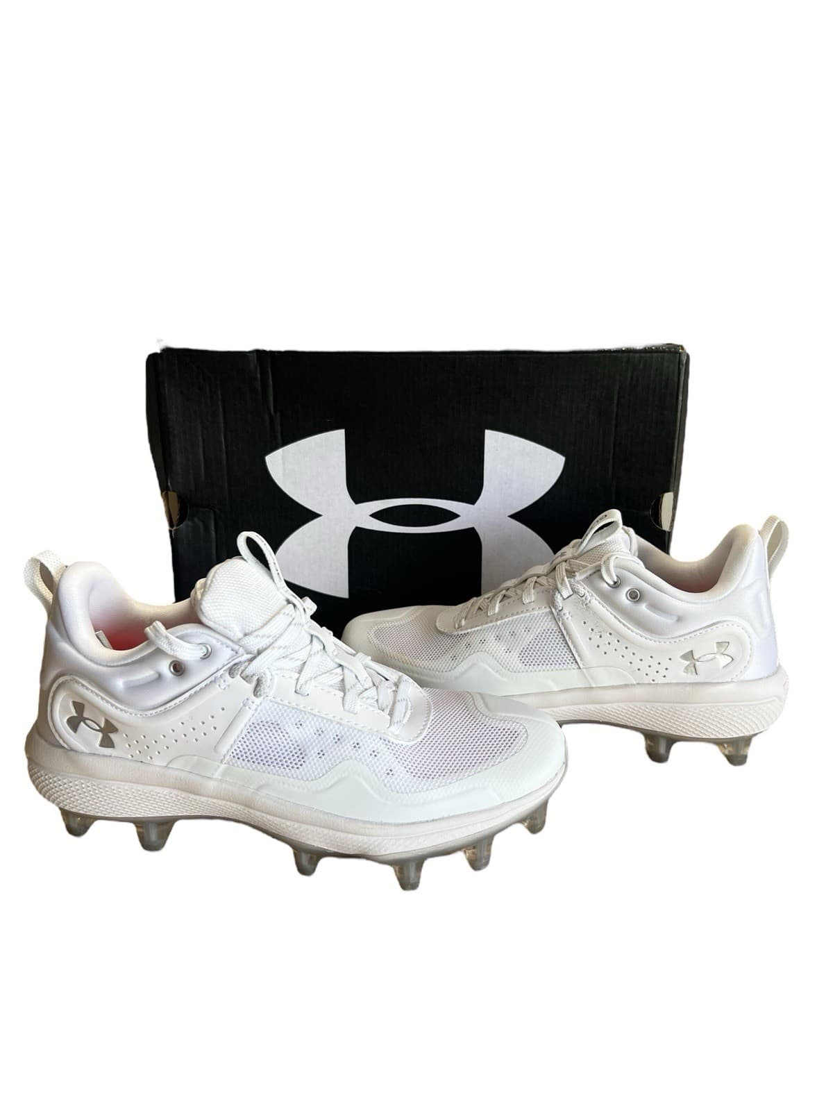 Under Armour Women's Glyde MT TPU Softball Cleat Shoe 3024329-101 White Size 6