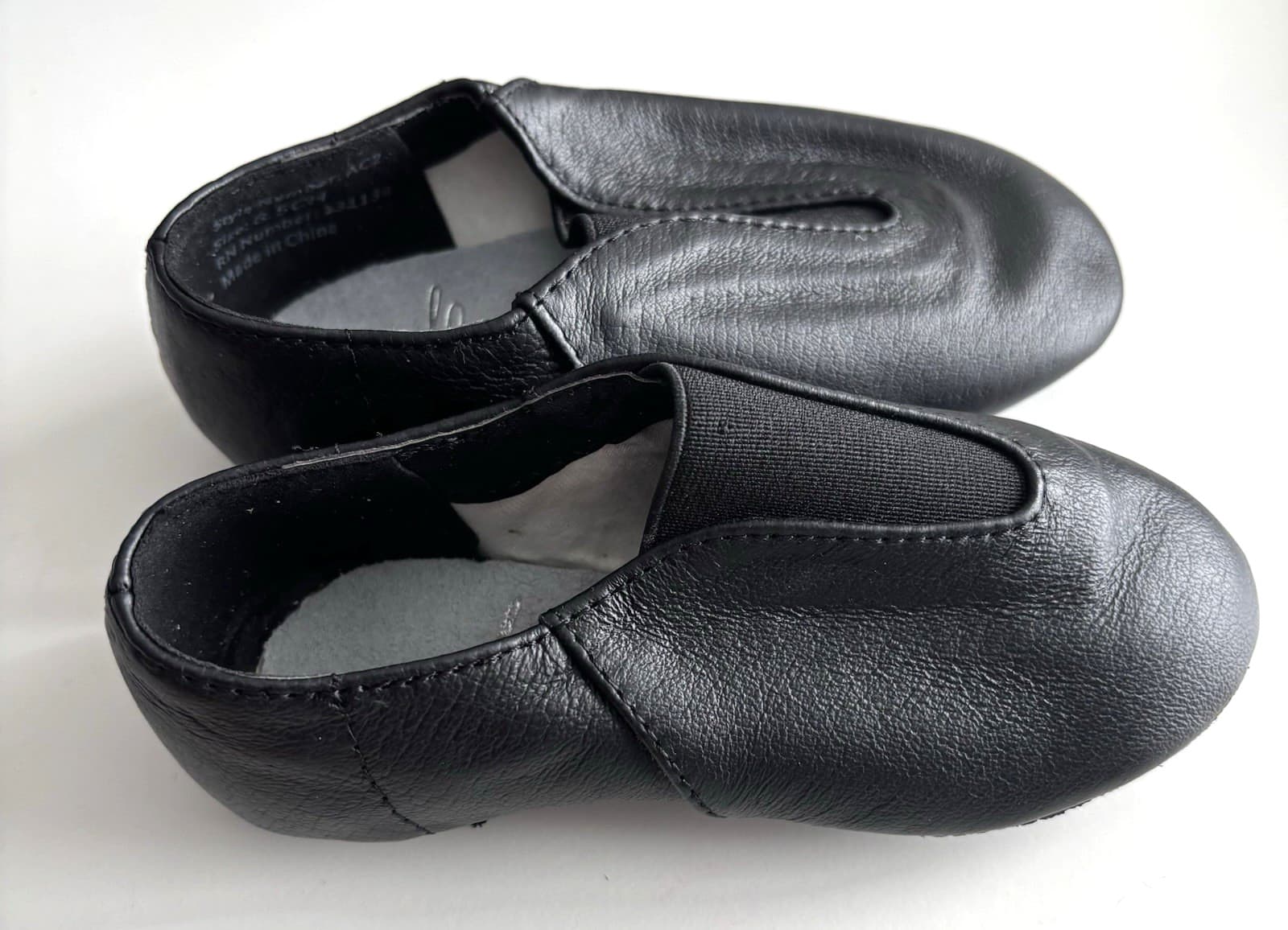 Alexander Style AC2 Leather Jazz Slip-On Dance Shoes Child Girls Black 8.5 2