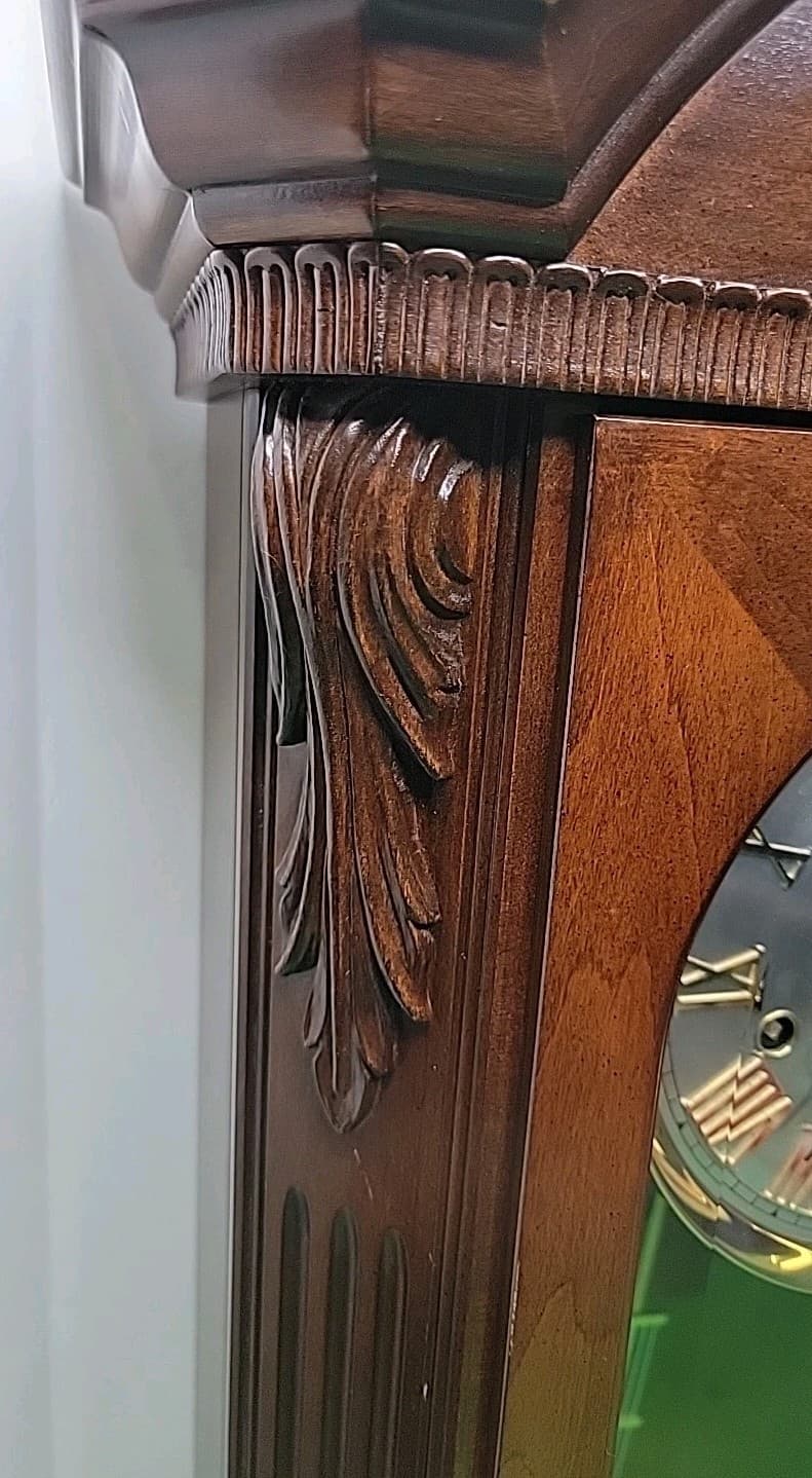 Sligh Regulator Style Wall Clock - 29.5" x 16.5" With Wind Key - Clean. 5