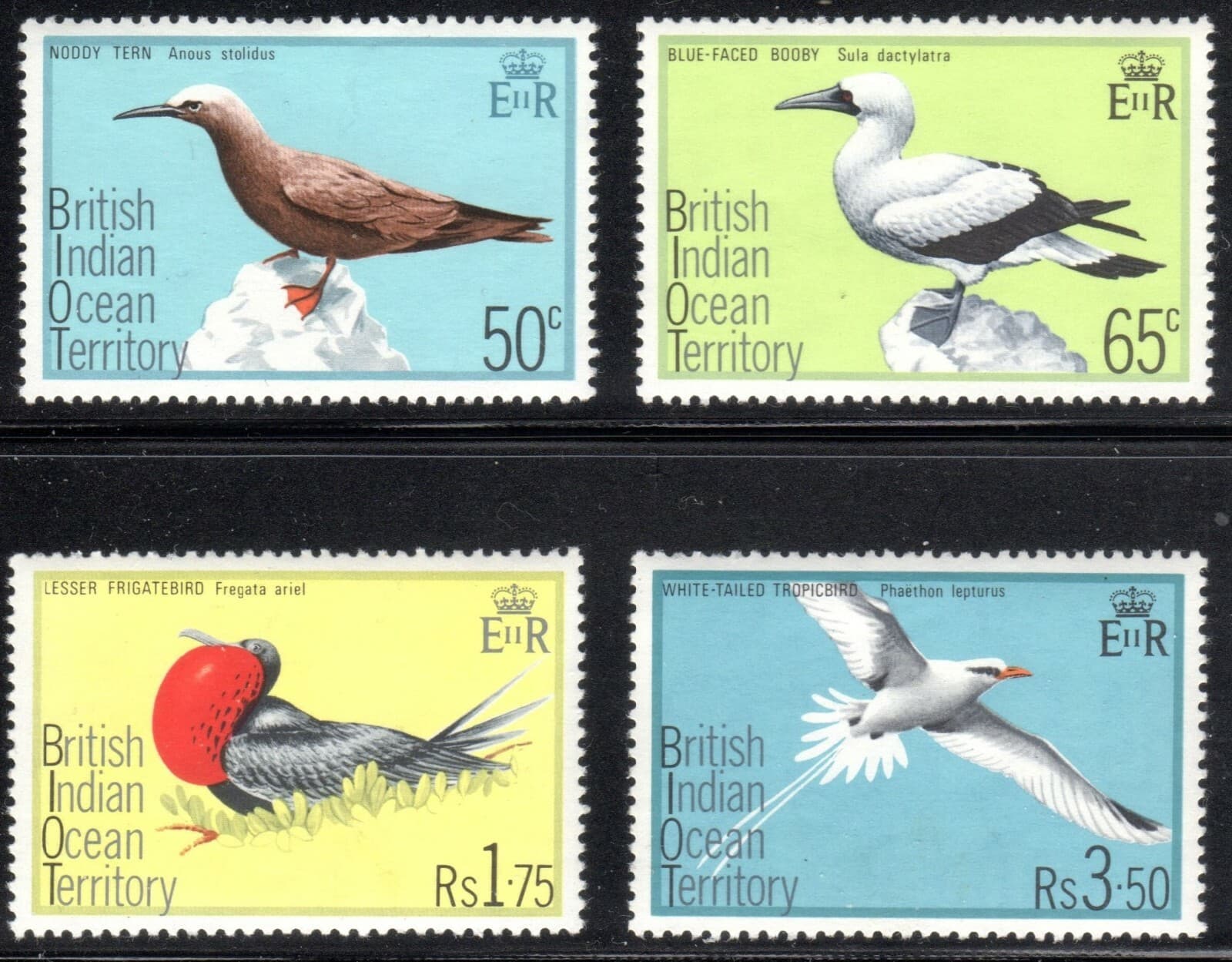 British Indian Ocean Territory Birds Scott 63-77 , SG #72-76 XF MNH BIOT 1975 2