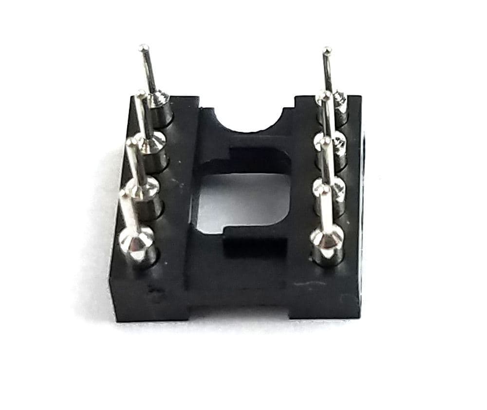 5PCS DIP-8 IC Sockets Machined Round Contact Pins Holes Pitch 2.54mm DIP8 DIP 8 4