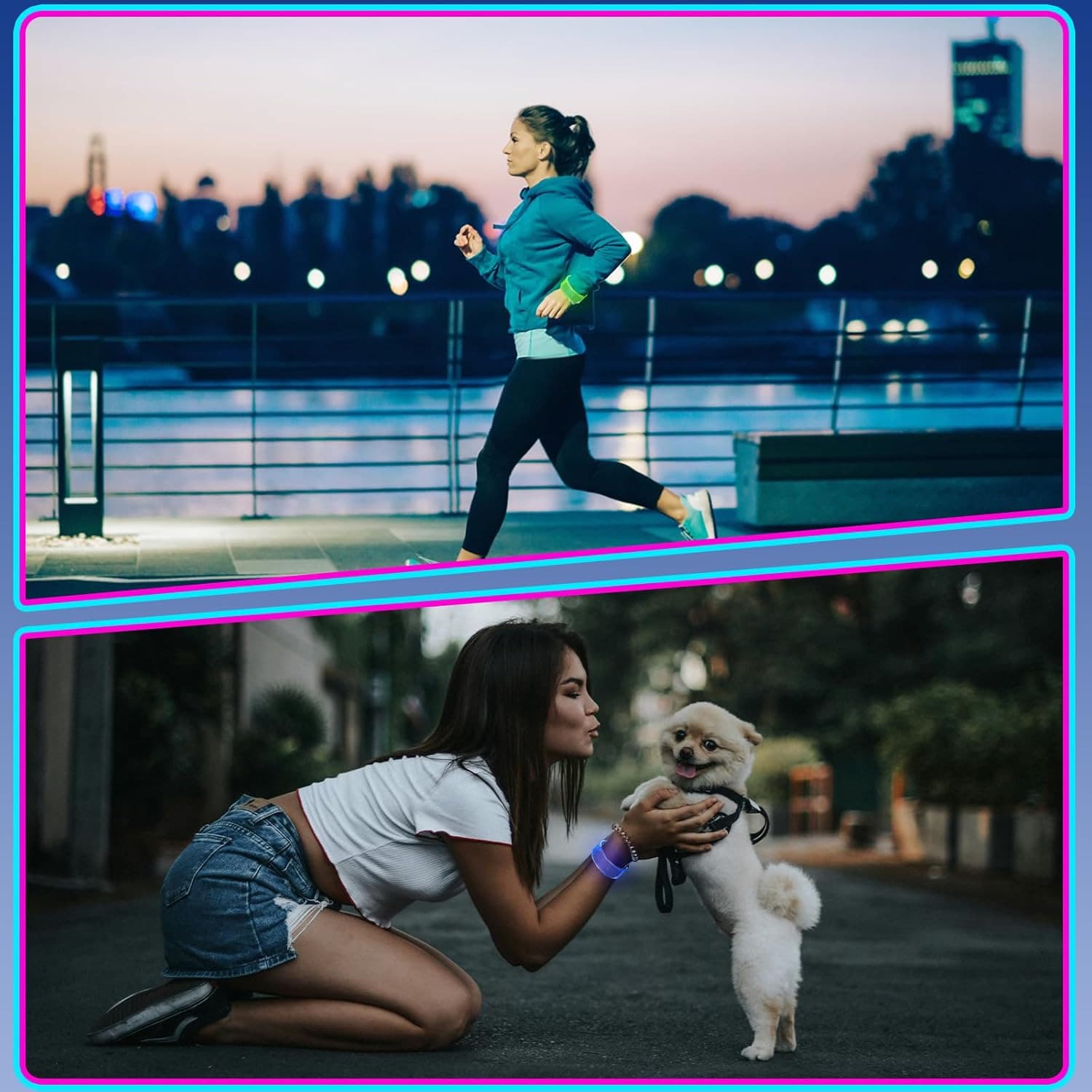 Led Light Up Bracelets with Clasp, Glow in the Dark Party Supplies Neon Rave ... 6