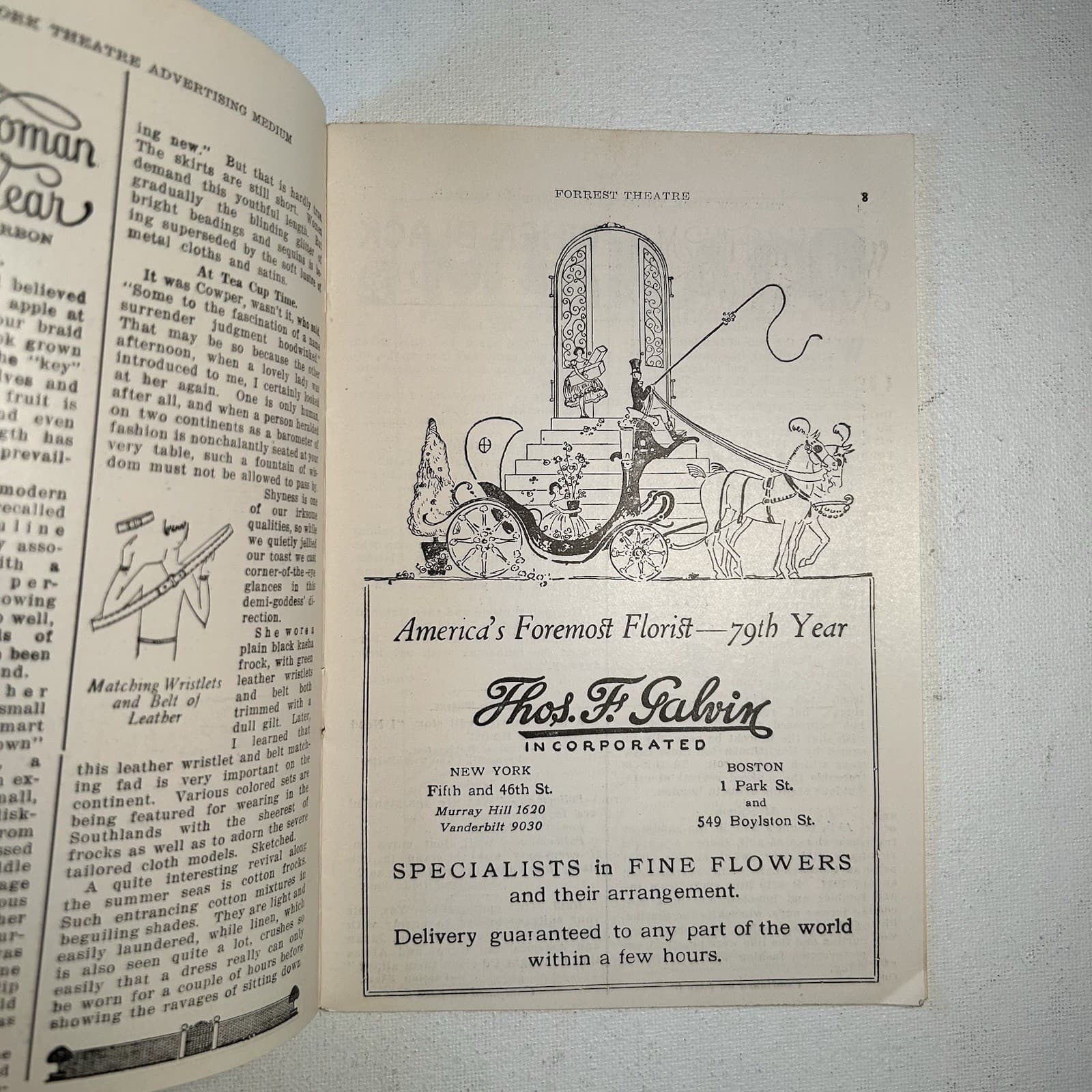 Forrest Theatre 49th Street program booklets 4 diff.  1927-1928 vintage NYC film 6