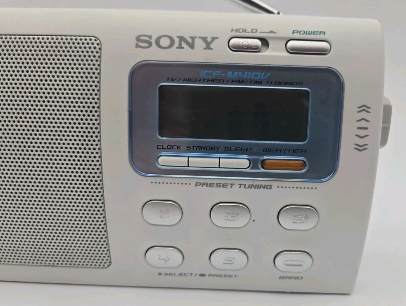 Sony Liv ICF-M410V TV Weather AM/FM 4-Bands Portable Clock Radio - TESTED!  4