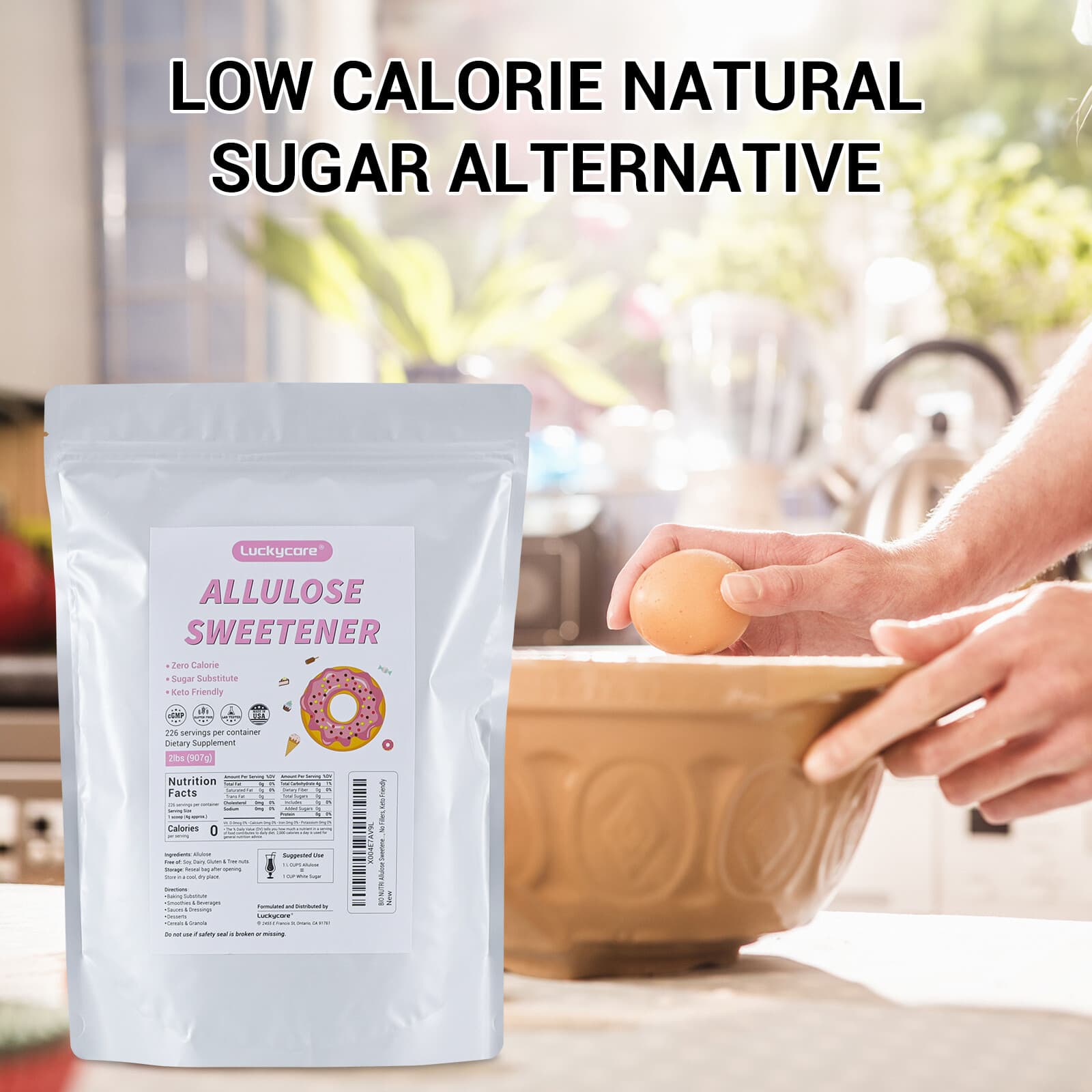 Allulose Sweetener (2lb) - KETO Sugar, Natural Zero Calorie Sugar Alternative 3