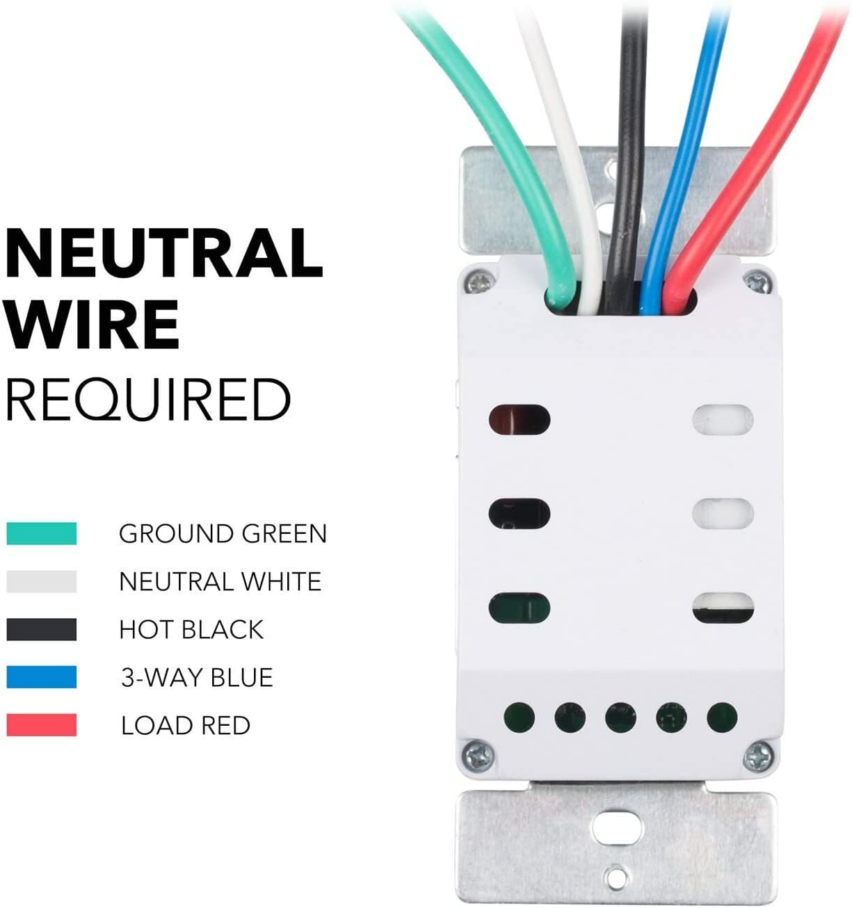 BN-LINK 7 Day Programmable In-Wall Timer Switch Digital with Blue Light, 3 way 3