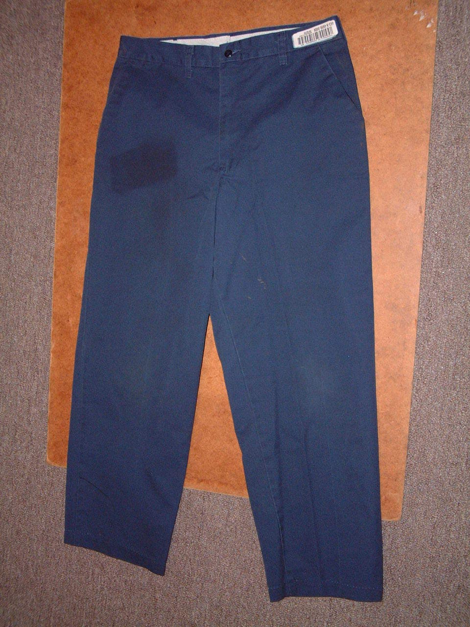 ARAMARK WORK PANTS; 33x34; 33 waist, 27 inseam, Navy Blue  $ 2