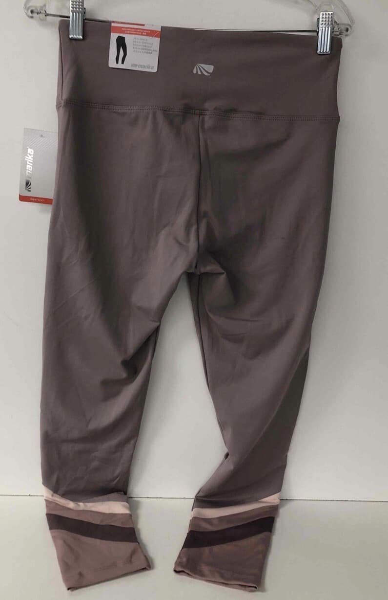 MARIKA Womens Dri-Wik Sport Yoga Pants Size L Mauve Leggings Waist Band NWT $70 2