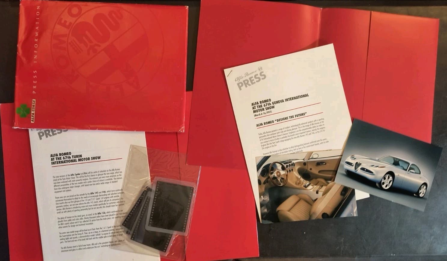 Original Alfa Romeo Press Kit Sales Brochure Print Ad Lot Photo Specs Italy 164  4
