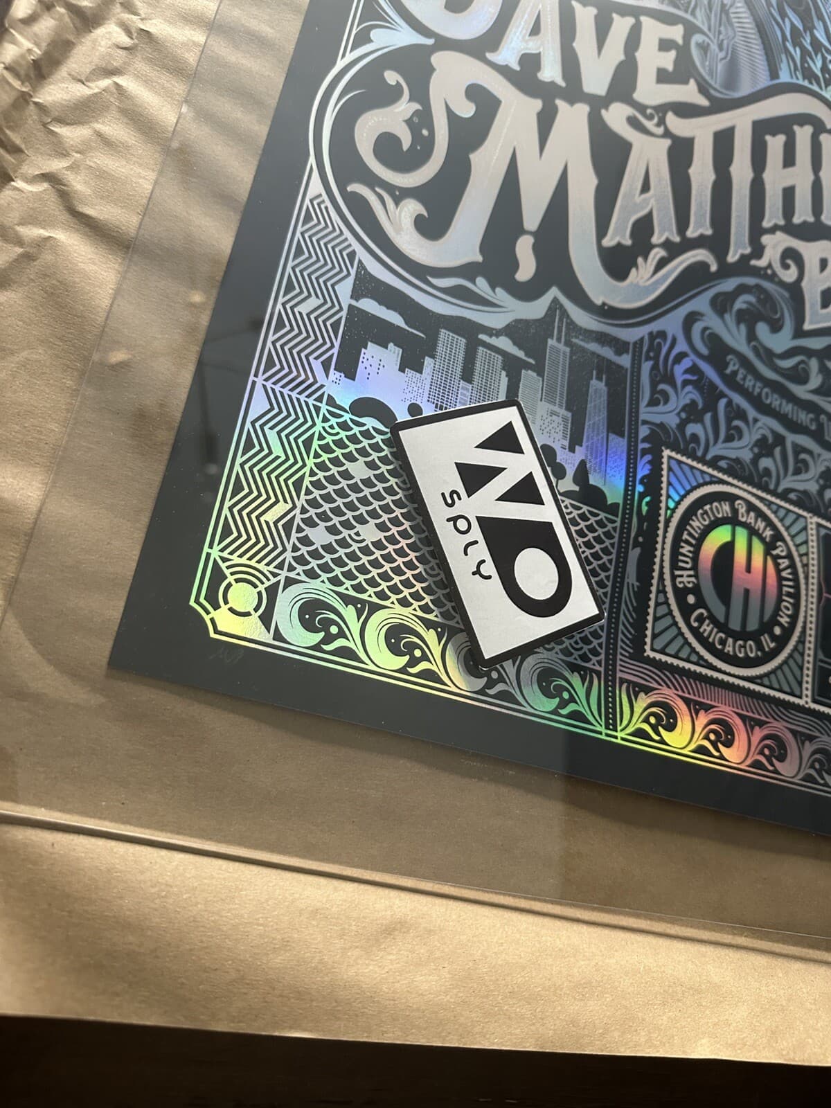 OFFICIAL RAINBOW FOIL Dave Matthews Band Chicago IL N1 July 7 2023 AP S/N Poster 4