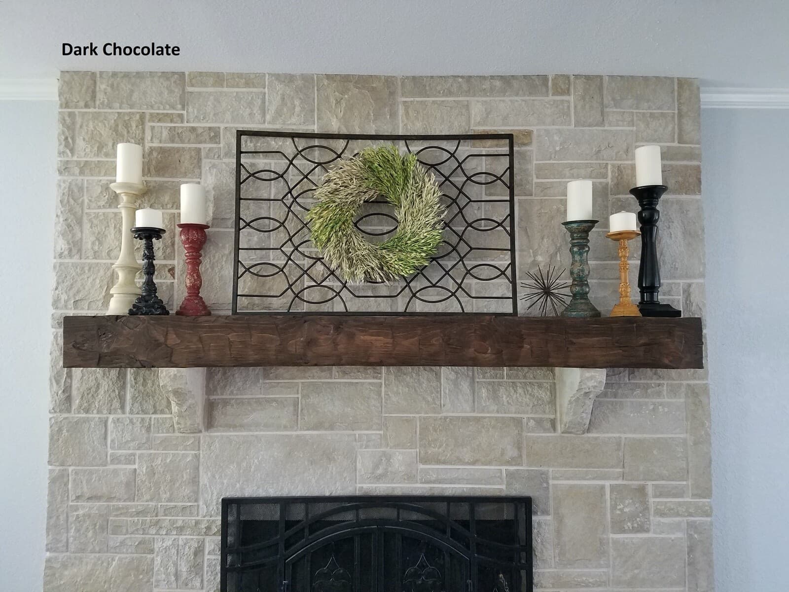 Hand Hewn Pine 72"  Rustic Barn Beam Fireplace Mantel 6 Foot  6" by 8" Notched 6