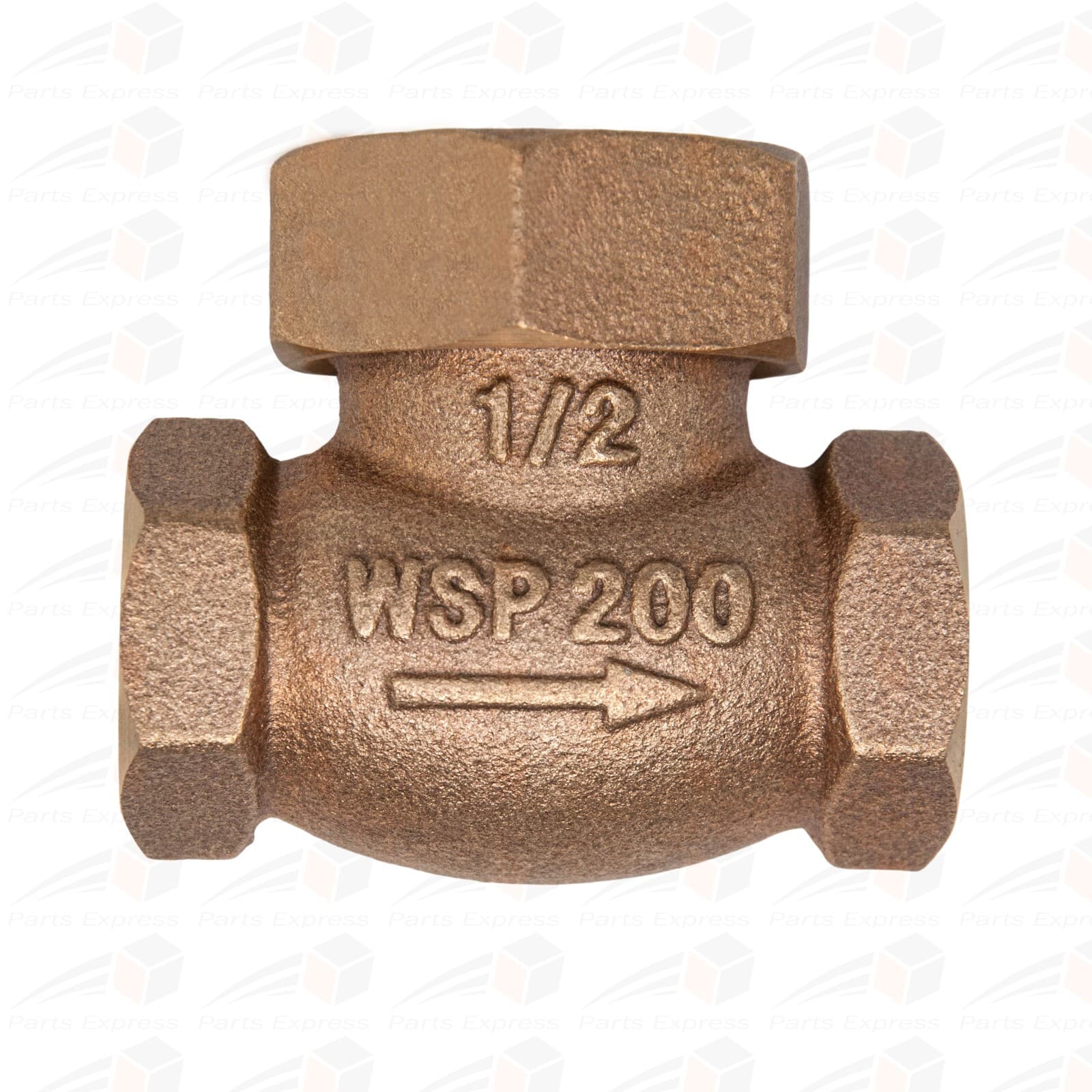 1/2" SPRING CHECK VALVE (BRONZE 200 WSP) W/ PTFE DISC, ASME, #50T 5