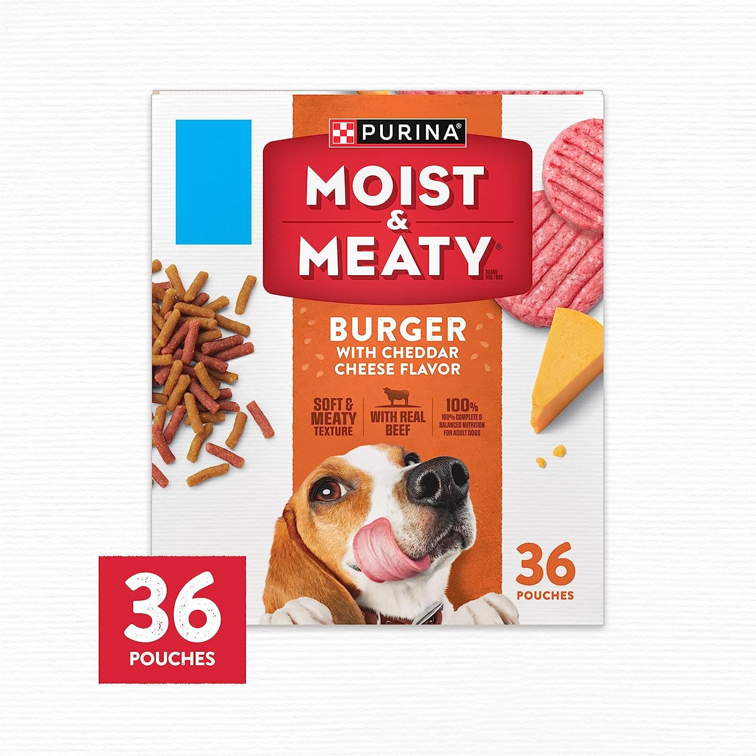 Moist and Meaty Burger With Cheddar Cheese Soft Dog Food Pouches - 36 ct. Pouch 5