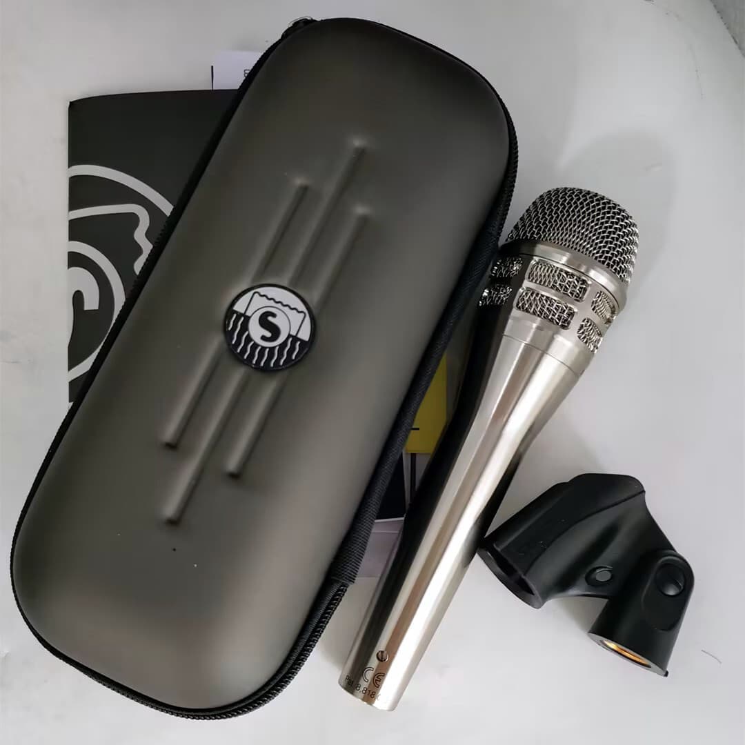 Professional Mic Cardioid Vocal Dynamic Microphone Handheld Wired KSM8 Silver