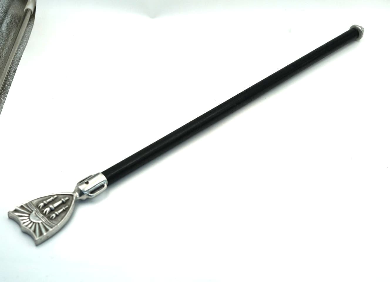 VINTAGE WOODEN CONDUCTORS BATON W/ ALUMINUM USC CREST FINIAL 6