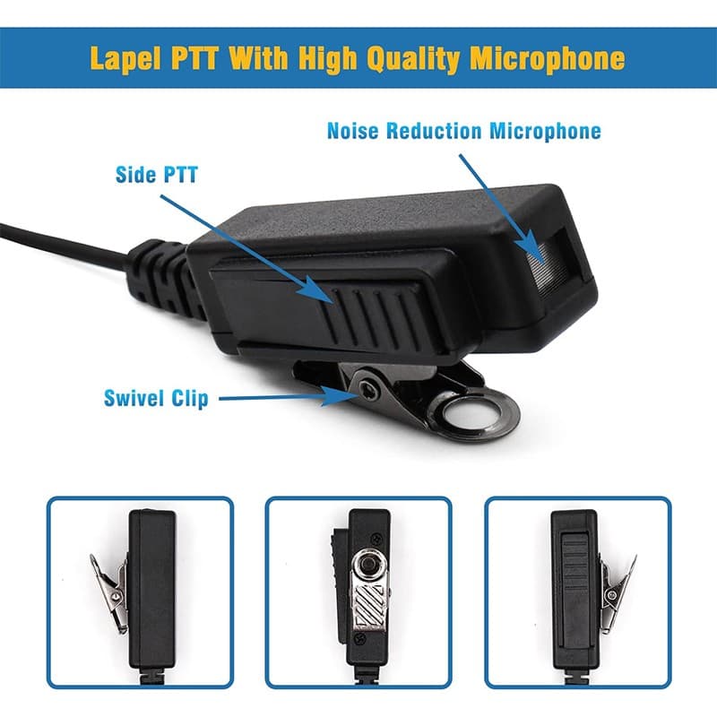 Earpiece PTT Mic Headset for Motorola XPR3500e XPR3300e XPR3300 XiR P6628 P6620 5