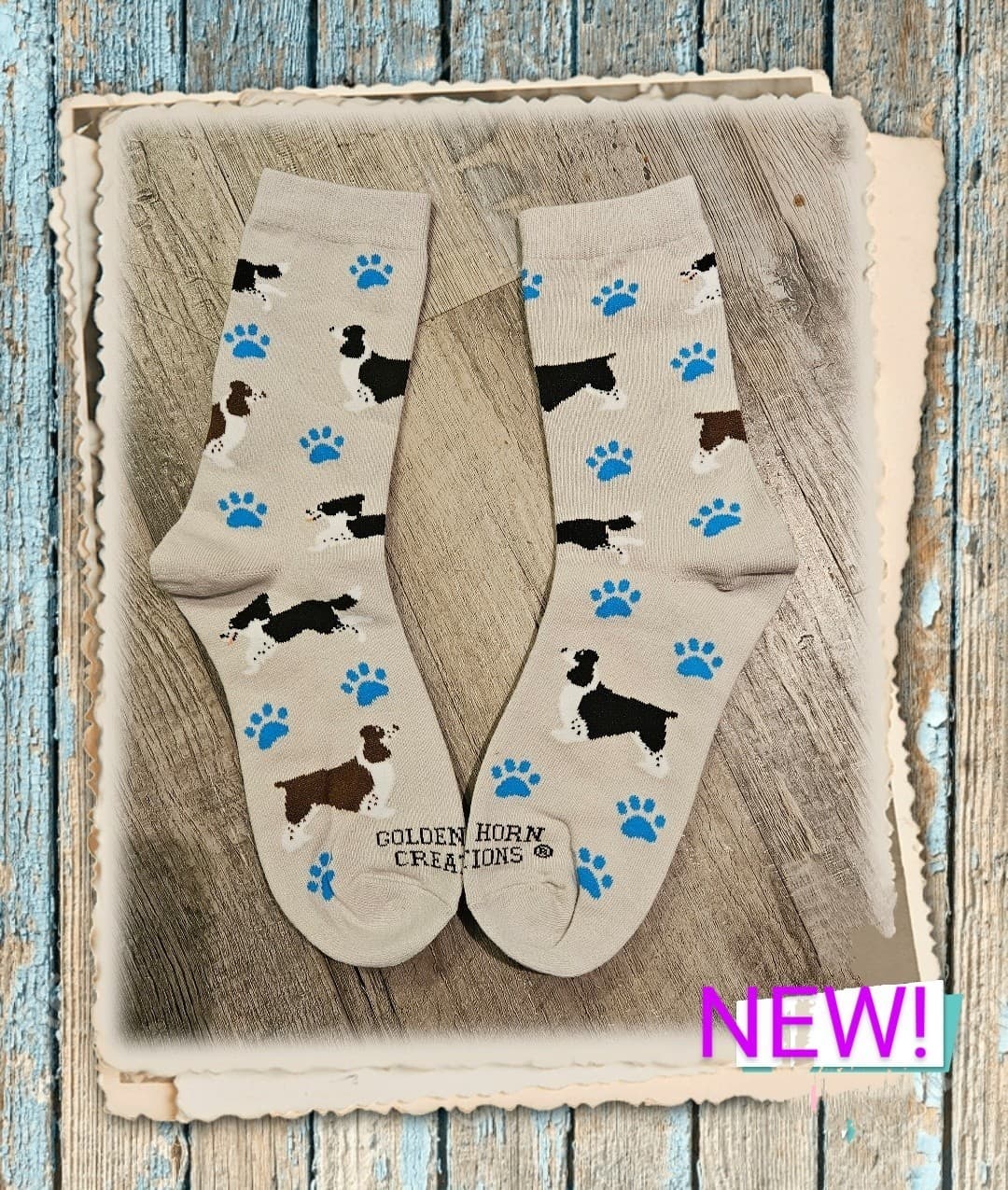 New English Springer Spaniel Puppy Dog Ladies Novelty Socks Free Shipping!