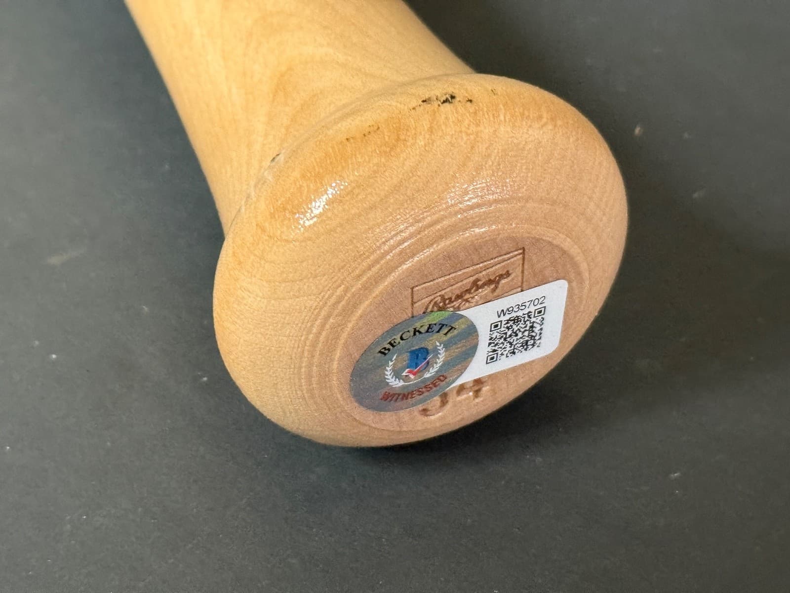 Colt Emerson Mariners Auto Signed Bat Blonde Beckett WITNESS Hologram BAS 3