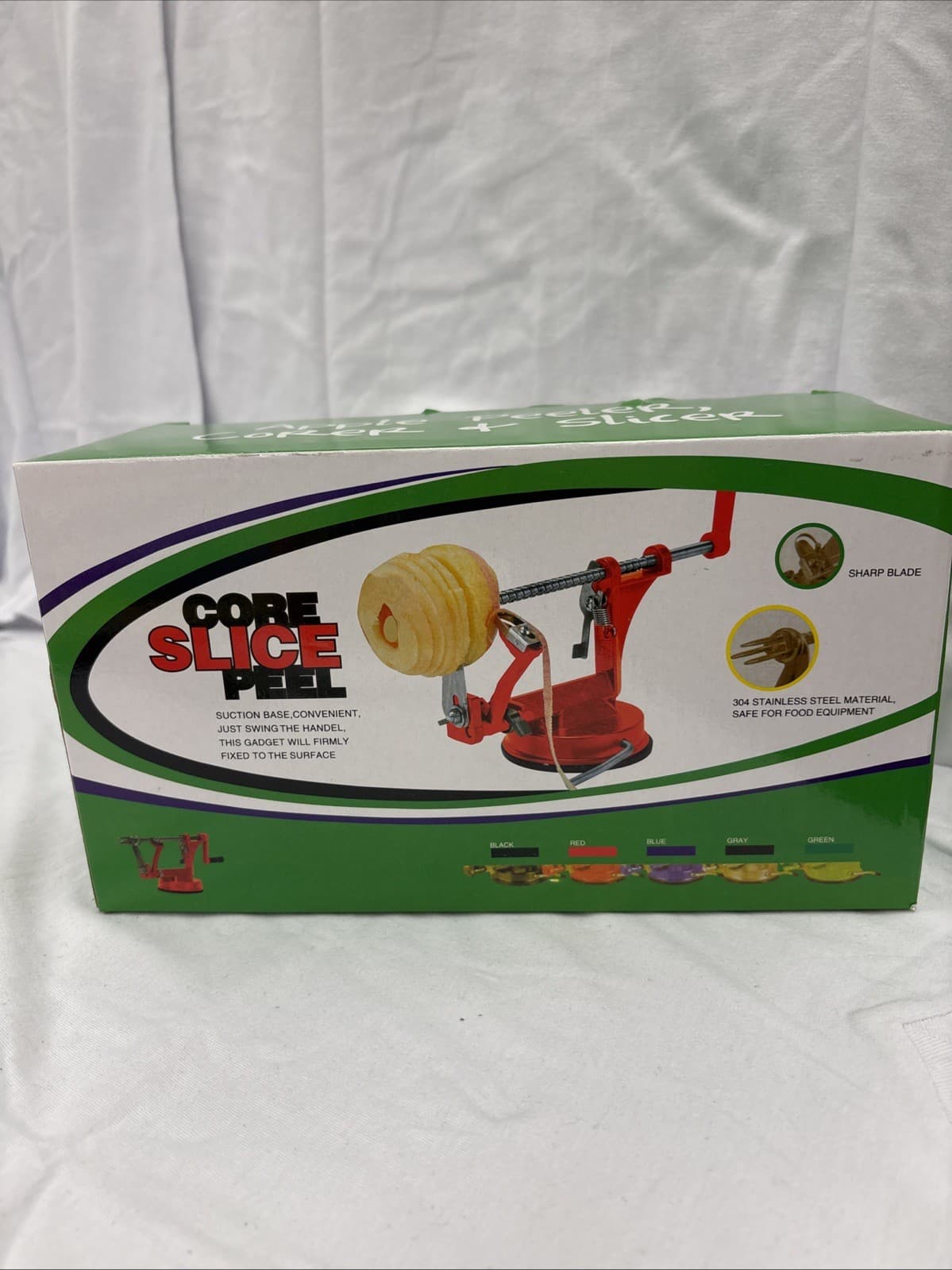 3 in 1 Apple Corer Slicer Peeler Stainless Steel with Strong Suction Base Stable 5