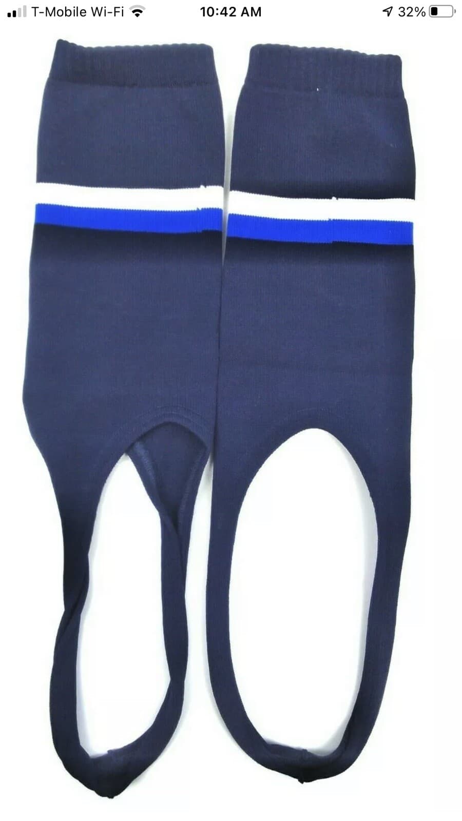 Nike Youth Vapor Stirrup Socks Navy Blue One Size MSRP $15 Baseball Softball New 3