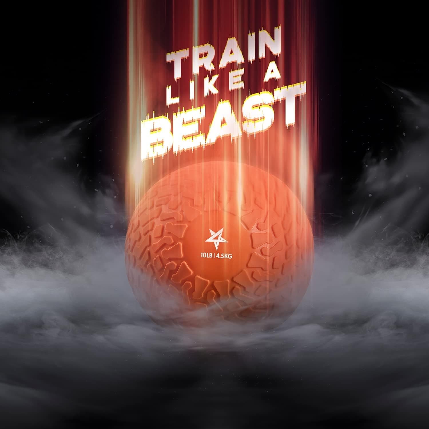 Yes4All Upgraded Fitness Slam Medicine Ball 10lbs Orange beast, beast  5