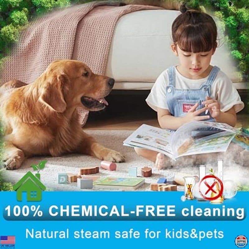 Handheld Steam Cleaner for Home, Multi-Purpose Cleaning System, Black and White 6