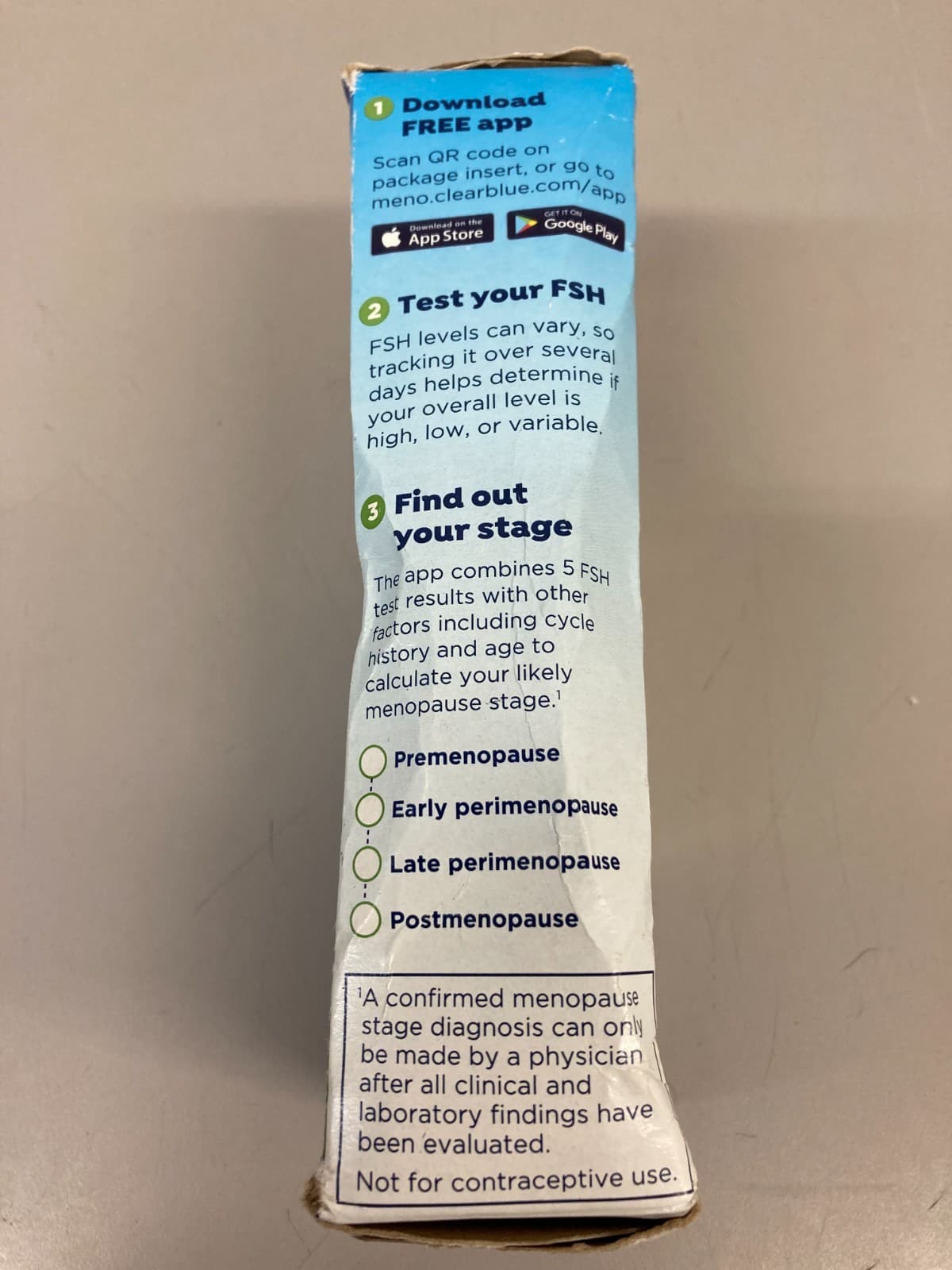 Clearblue Menopause Stage Indicator - 5 Test Sticks Exp 01/26 - Damaged Box 3