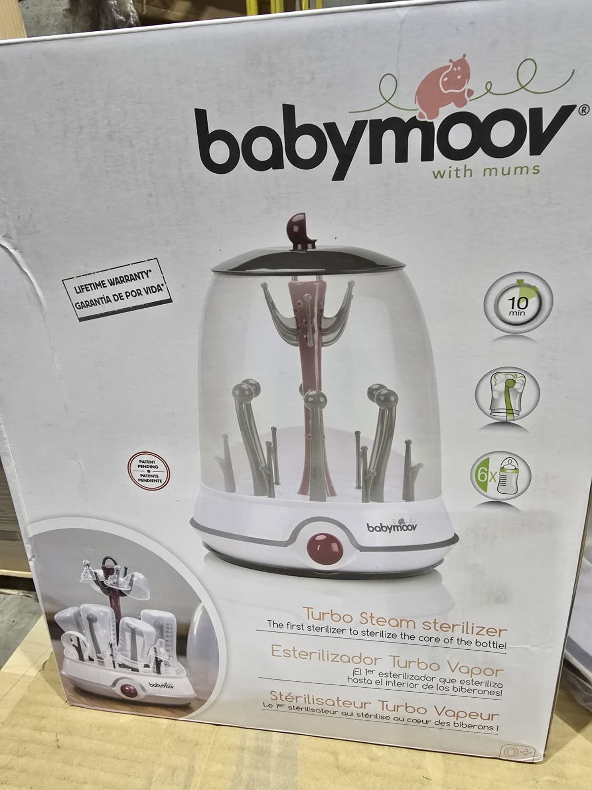 Babymoov Turbo Steam Electric Sterilizer | Patented 6-Bottle Sterilizer and Dryi 2