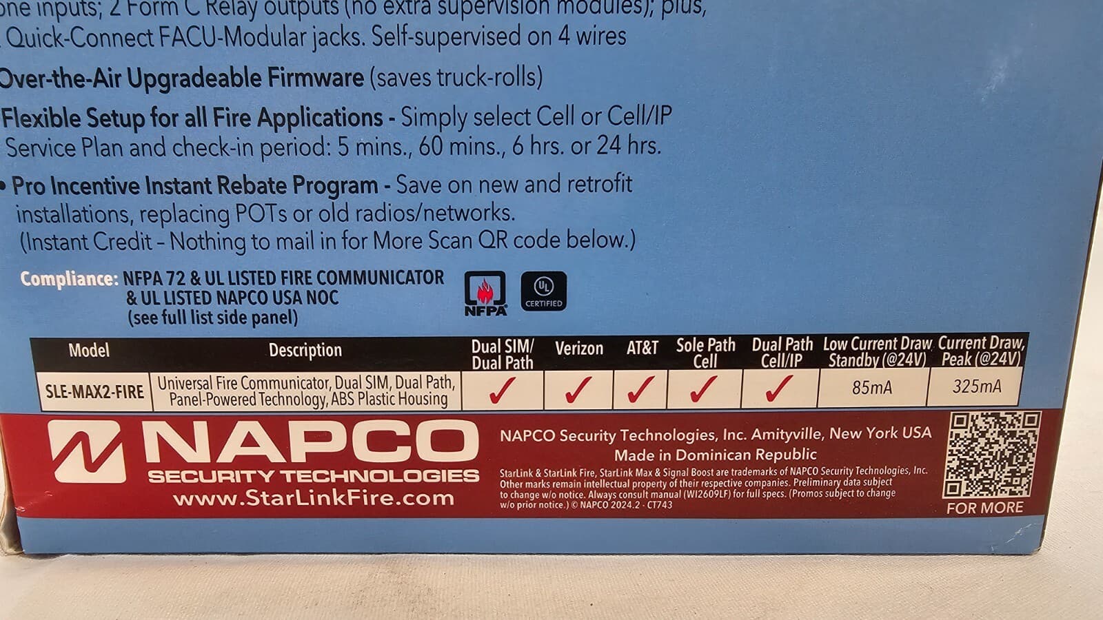 StarLink Dual SIM/Dual 5G Commercial Fire Alarm LTE-M Communicator SLE-MAX2-FIRE 4