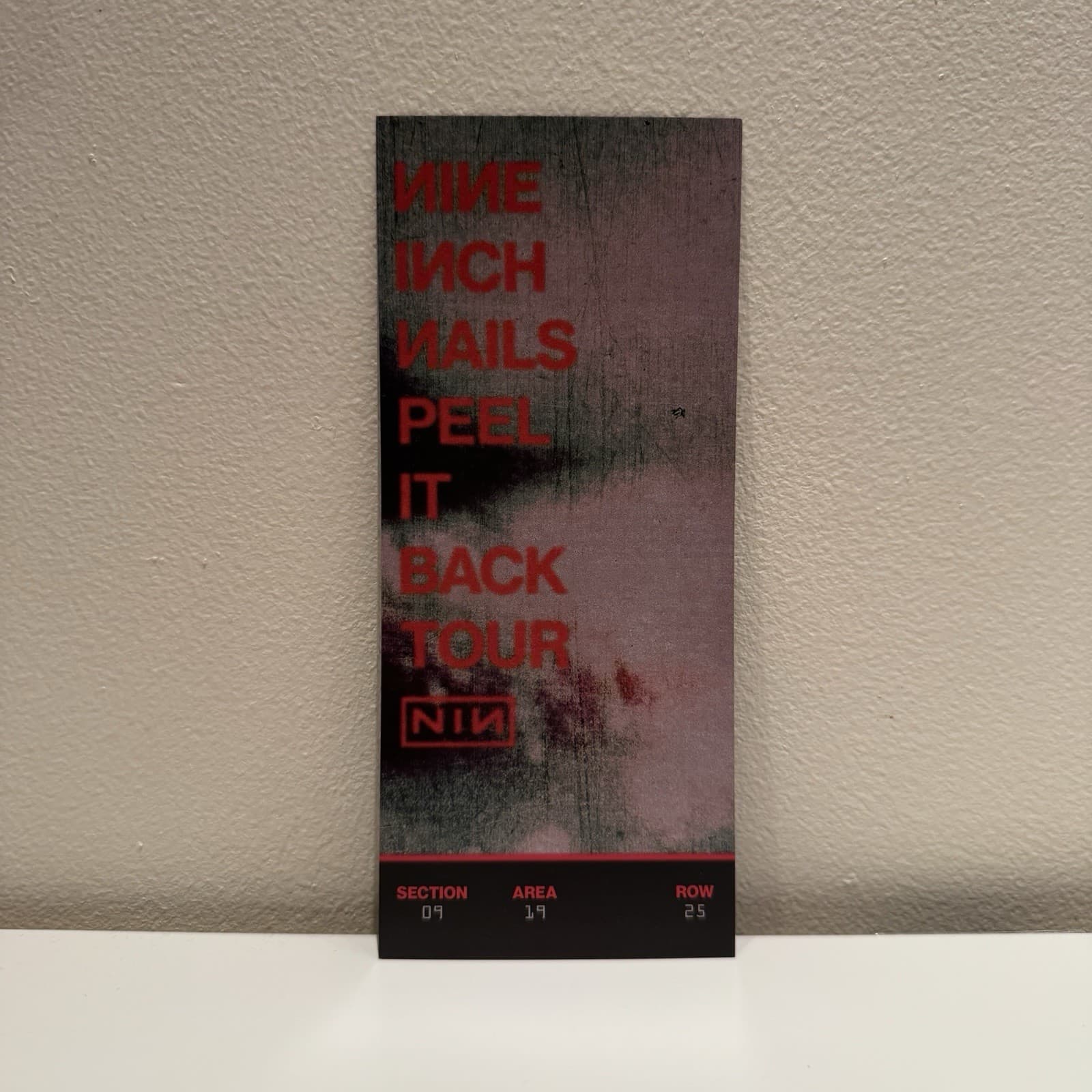 Official NIN Nine Inch Nails 2025 Peel It Back Tour Souvenir Ticket Tron Promo 2