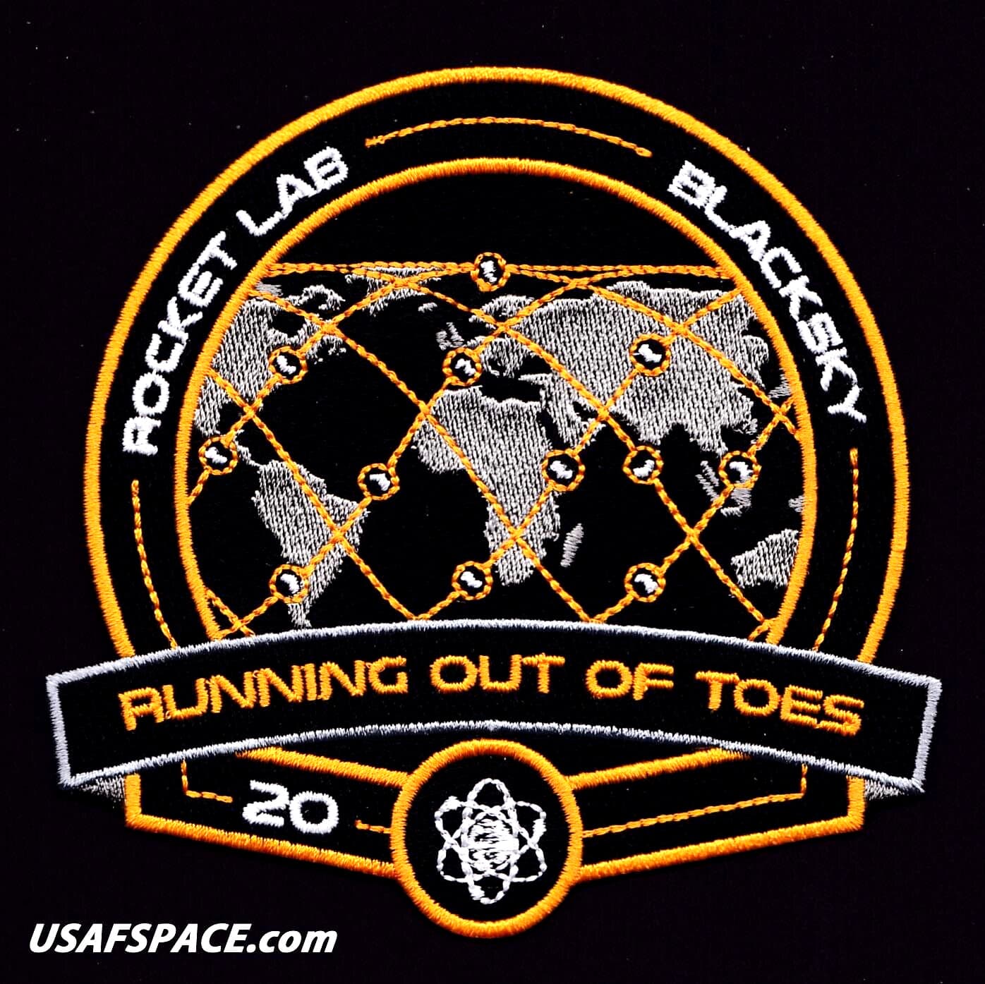 ROCKET LAB 20 - BLACKSKY - RUNNING OUT OF TOES - ORIGINAL Mission SPACE PATCH 3